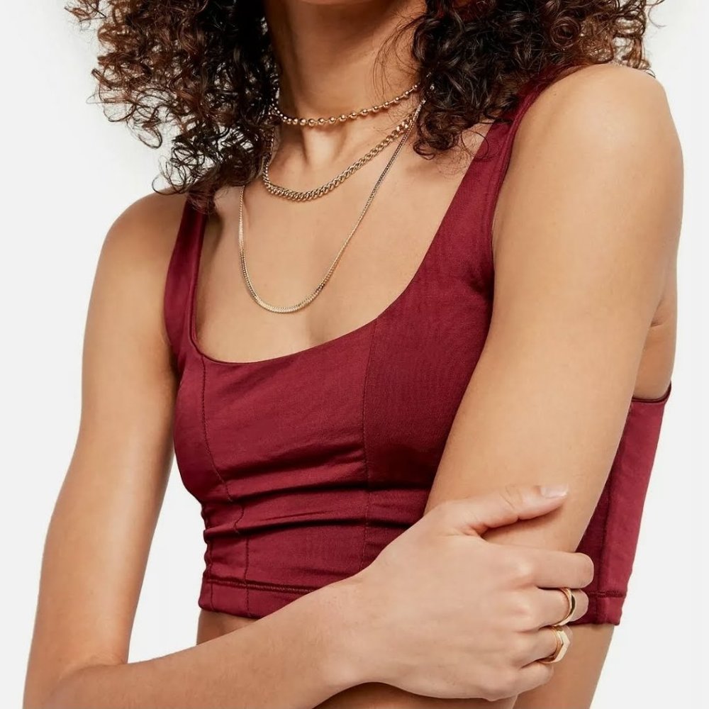 Free People BE COOL Brami NEW Large Bra Purple